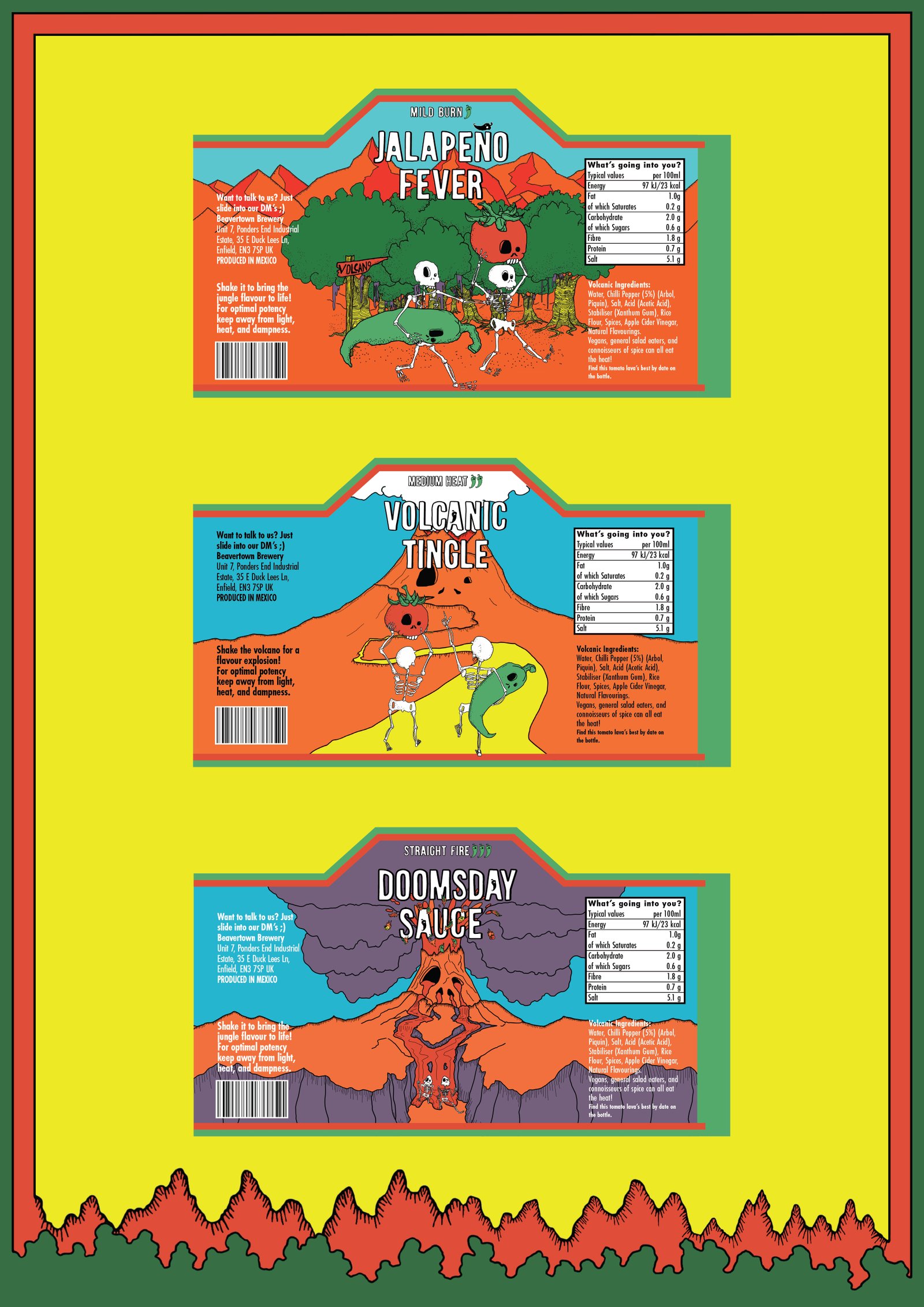 Beavertown bottle labels